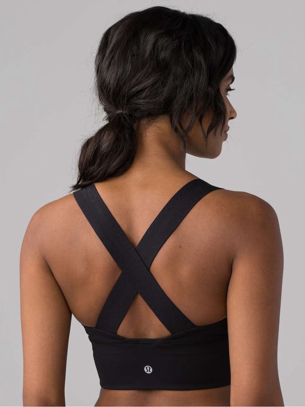 Lululemon Hold Your Form Bra Black High Support Longline Cross Back Size 4 - Picture 1 of 9